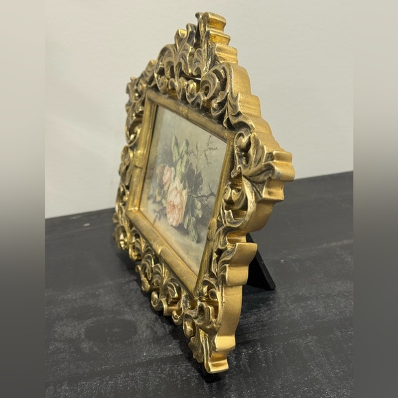 Ornate Gold 4x6 Picture Frame with Floral Still Life Print - Picture 12 of 12